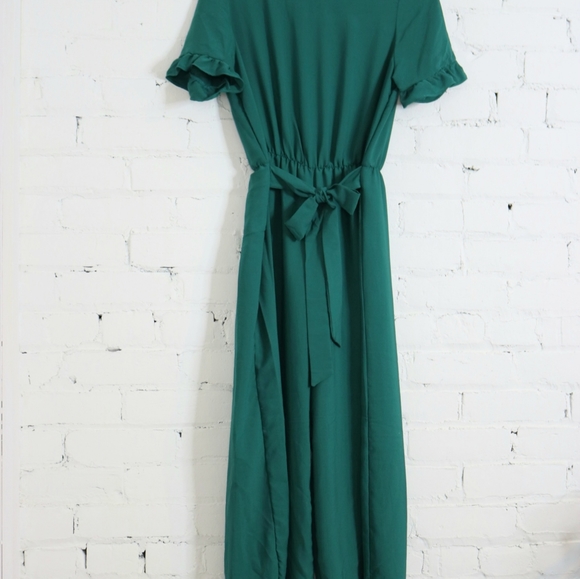 Emerald Green Jumpsuit (ankle) - Picture 1 of 4